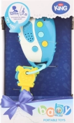 Interaktywne niebieskie kluczyki na baterie dla najmłodszych