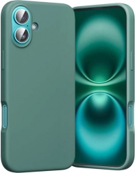 Silikonowe etui Vention do iPhone 16 Plus z MagSafe, zielone