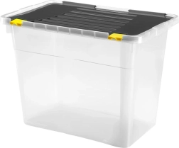 Plastowy pojemnik do przechowywania z pokrywą HEIDRUN One 100 l