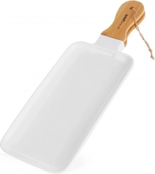 Porcelanowy talerz do serwowania z bambusowym uchwytem 40,5 cm NAVA TERRESTRIAL