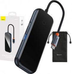 Baseus Hub USB-C na 4x USB 3.0 ciemnoszary