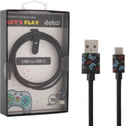 Gamingowy kabel ładujący i danych USB‑C z paskiem