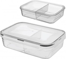 Pojemnik na żywność z przegrodami, pokrywką i uszczelką 1 l