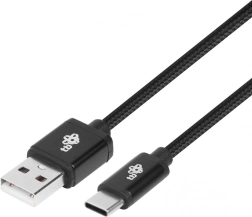 Kabel USB USB‑C 3 m czarny pleciony