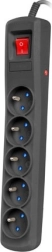 Listwa przeciwprzepięciowa NATEC Bercy 400, 5 gniazd, kabel 1,5 m, czarna
