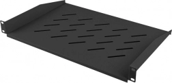 Uniwersalna półka 1U do szafy rack 19" 483 × 315 mm, czarna
