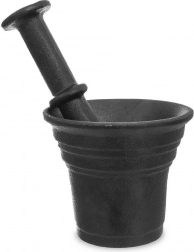 Żeliwny moździerz do przypraw czarny