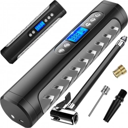 Akumulatorowy kompresor do opon i samochodów z wyświetlaczem LCD