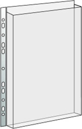 Przezroczysta okładka na katalogi z eurowieszakiem A4, 180 mikronów, 240 × 310 × 20 mm