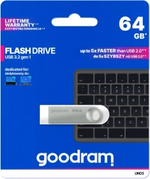 Pamięć USB UNO3 64GB USB 3.2 Gen1 srebrna
