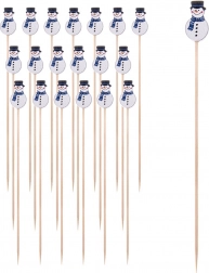 Bambusowe wykałaczki do przekąsek 13 cm, 20 szt.