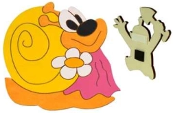 Drewniana dekoracyjna magnes Ślimakowa