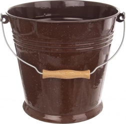 Nierdzewne emaliowane wiadro do żywności brązowe 10 l