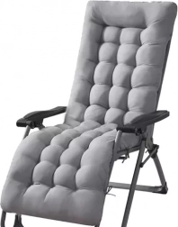 Szara poduszka na leżak ogrodowy