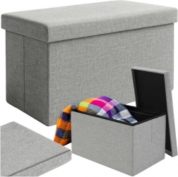 Sofa z przechowalnią szara 60x30x30 cm Ruhhy