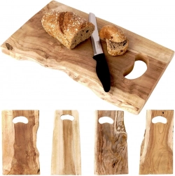 Drewniana deska do krojenia i serwowania z teku 42 × 26 cm