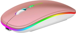 Ak211c bezprzewodowa mysz RGB rose gold