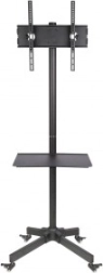 Mobilny stojak TV z półką dla 23–55" (udźwig 25 kg)