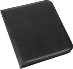 Teczka A5 matowa czarna z 4‑ringowym mechanizmem