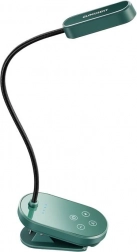 Miniaturowe przypinane światło do książek zielone