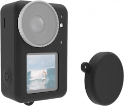 Silikonowe etui PULUZ do DJI OSMO ACTION 3/4/5 PRO z dekielkiem obiektywu – czarne