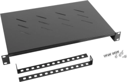 Półka do szaf 19" 1U, 600 mm, czarna LANBERG