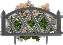 Ogrodowy płotek ozdobny grafitowy 49 × 30 cm Vilde