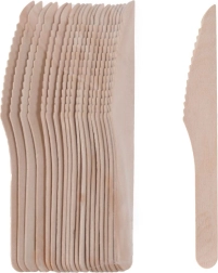 Drewniane jednorazowe noże 16,5 cm – 20 szt.
