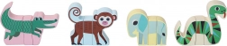 Drewniane magnetyczne puzzle zwierzątka Jungle