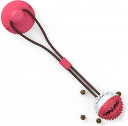 Interaktywna zabawka dla psa z przyssawką i piłką na smakołyki