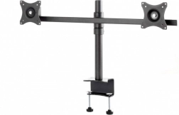 biurkowy uchwyt na dwa monitory 19–27″ z VESA 75×75 i 100×100, udźwig 20 kg
