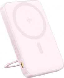 Powerbank Baseus PicoGo Qi2 5000 mAh ze stojakiem, 20 W, różowa