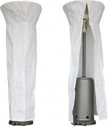 Ochronny pokrowiec PE na ogrodowe ogrzewacze z okrągłym daszkiem, biały