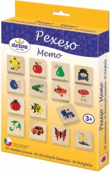 Drewniana gra memory Detoa z obrazkami, 40 elementów