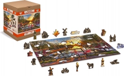 Drewniane puzzle Rowery w Amsterdamie 2w1, 150 części