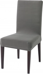Elastyczne pokrowce na siedziska krzeseł, szare – zestaw 8 szt.
