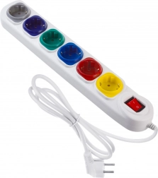 Przedłużacz 6 gniazd 1,5 m Maclean