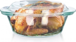 Szklana żaroodporna misa z pokrywką 1 l + 270 ml