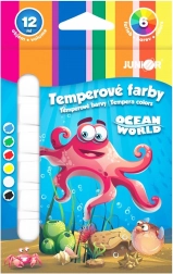 farby temperowe ocean world zestaw 6×12 ml