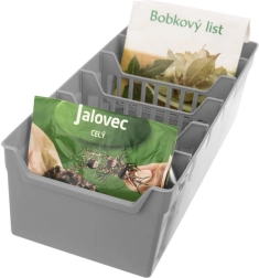 Kuchenny organizer na przyprawy, szary, 30 × 13 × 8 cm