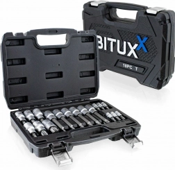 Zestaw nasadek TORX, 18 sztuk w walizce