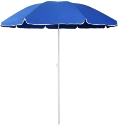 Niebieski parasol plażowo-ogrodowy