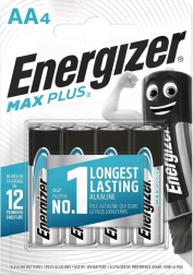 Baterie alkaliczne AA ENERGIZER MAX PLUS, 4 szt.