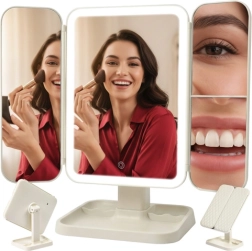 Składane lusterko kosmetyczne z podświetleniem LED SOULIMA