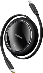 Wysuwany kabel ładujący Baseus Free2Pull USB‑C na Lightning 20W 1 m czarny