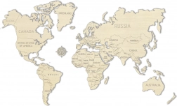 Drewniana mapa świata WOODEN CITY duża