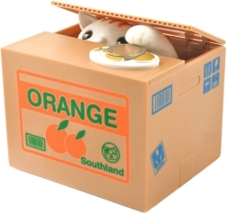 Interaktywna skarbonka z kotkiem – pudełko na monety