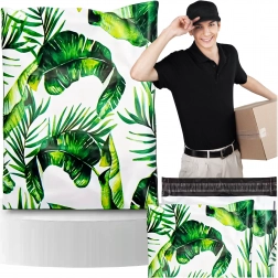 Kurierskie koperty foliowe 255 × 370 mm, zielone liście, 50 szt.