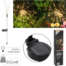 Solární zahradní lampa Pampeliška 150 LED teplá bílá 90 cm