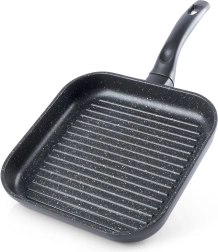 Grillowa kwadratowa patelnia granitowa 26 × 26 cm GRANDE